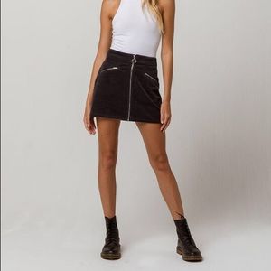 Ivy & Main Corduroy ZIP Front Mini Skirt